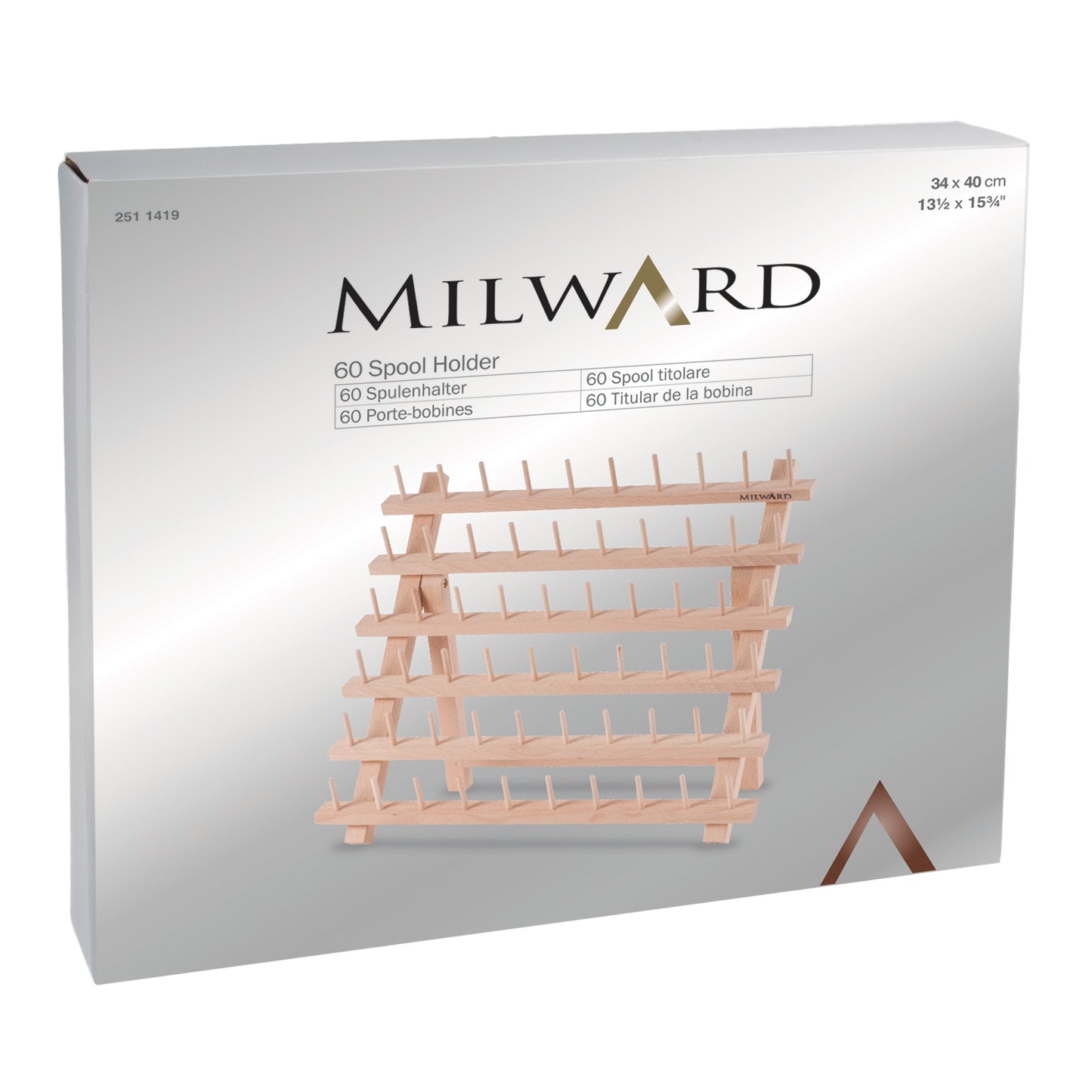 Milward - Wooden Thread Organiser Rack - 60 Spools