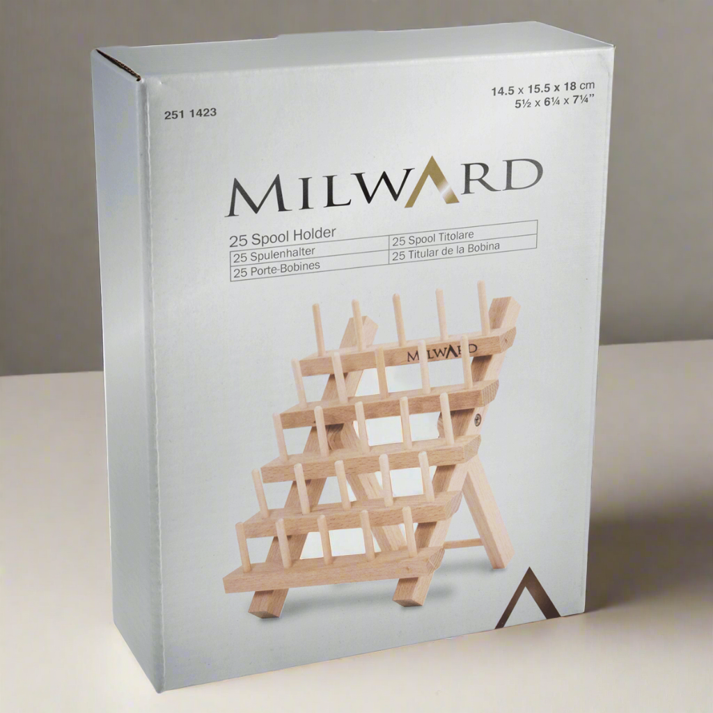 Milward - Beech Wood Thread Organiser - 25 Spools