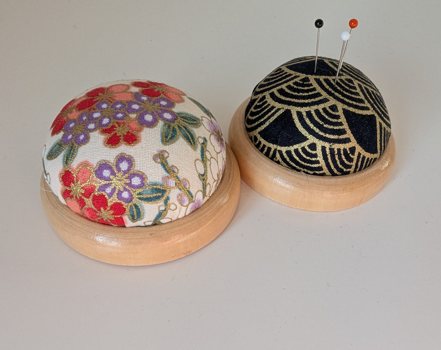Sewing Gem - Wooden Based, Fabric pin Cushion