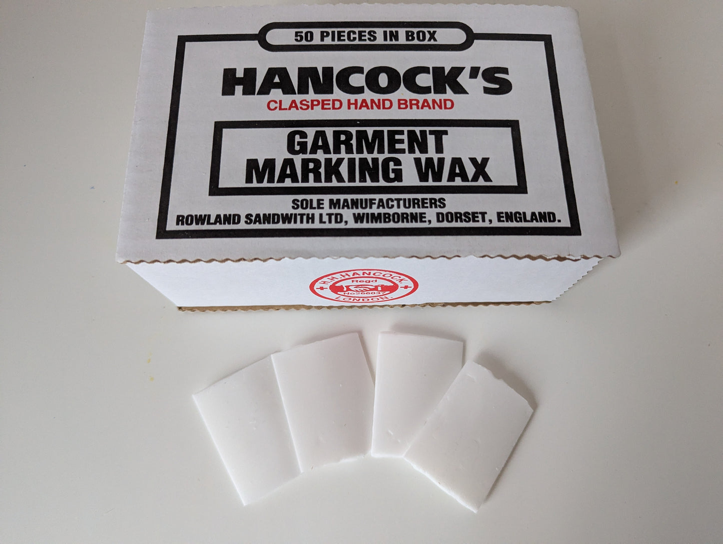 Hancock's - Garment Marking Wax - White, Natural, Yellow, Red and Blue