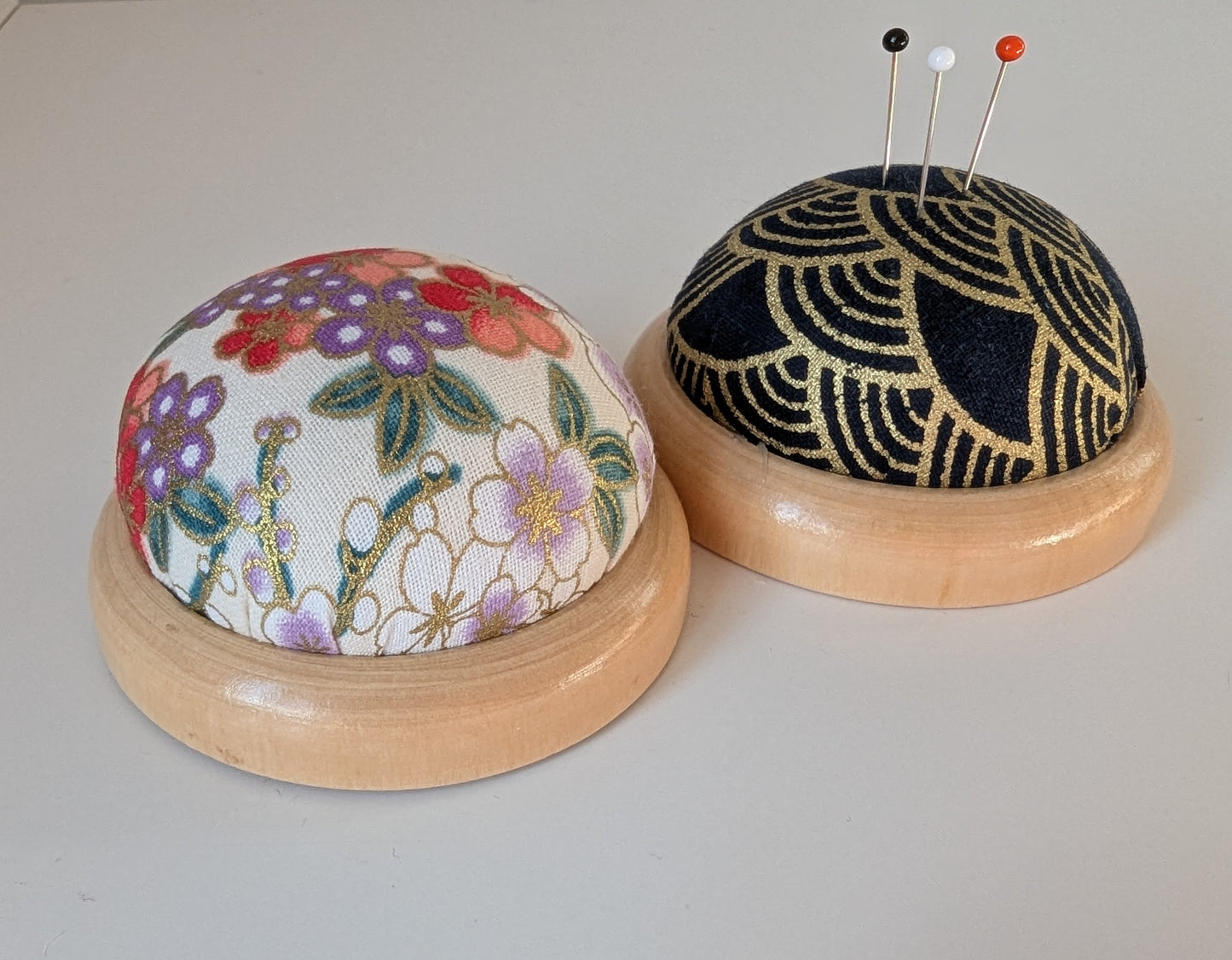 Sewing Gem - Wooden Based, Fabric pin Cushion