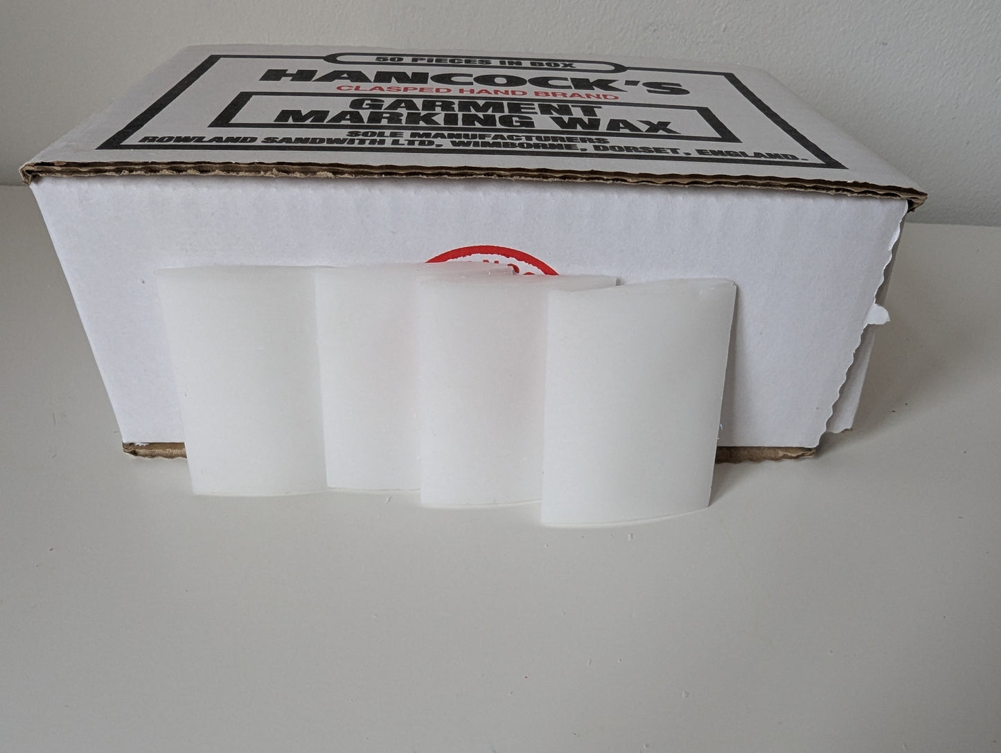 Hancock's - Garment Marking Wax - White, Natural, Yellow, Red and Blue