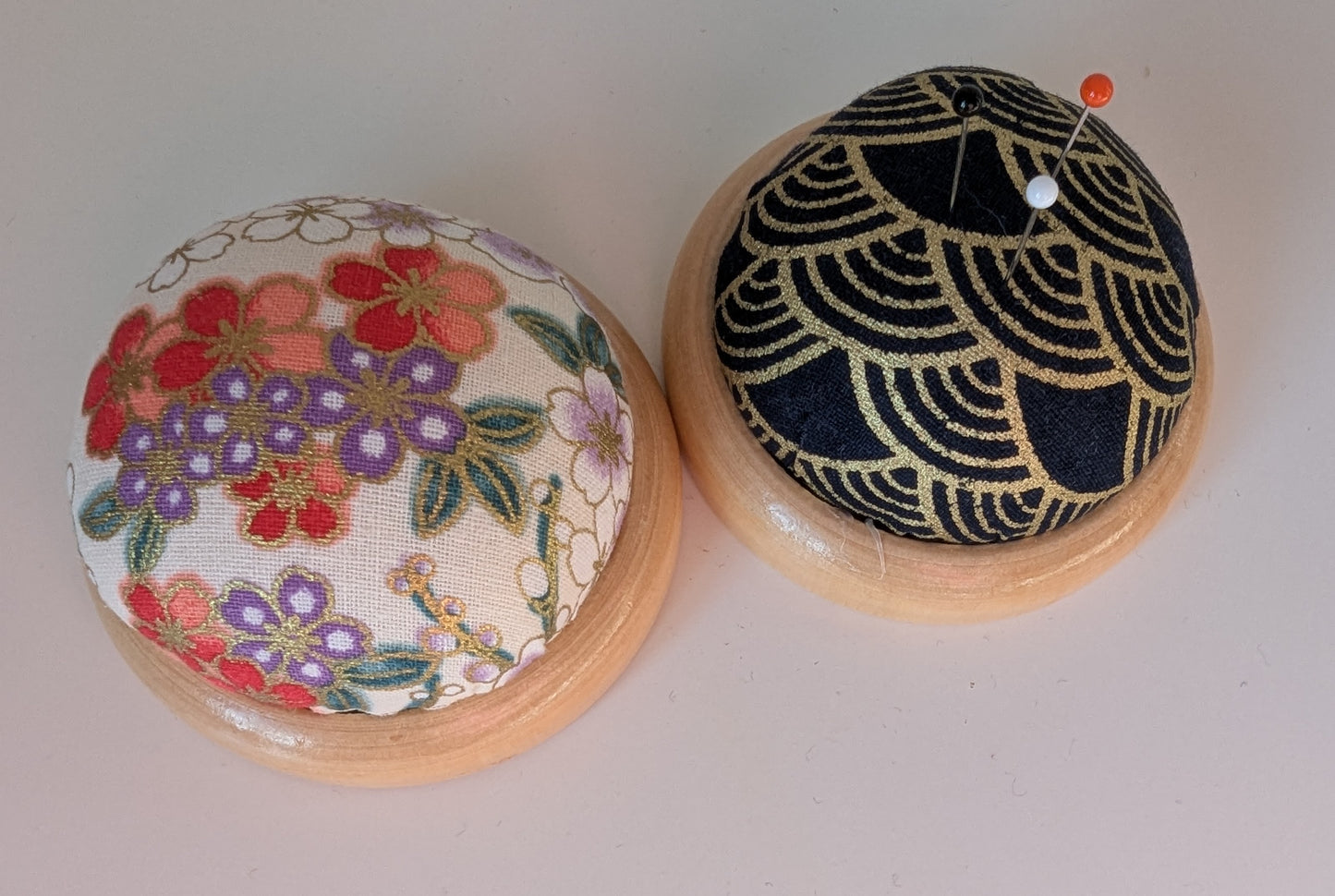 Sewing Gem - Wooden Based, Fabric pin Cushion