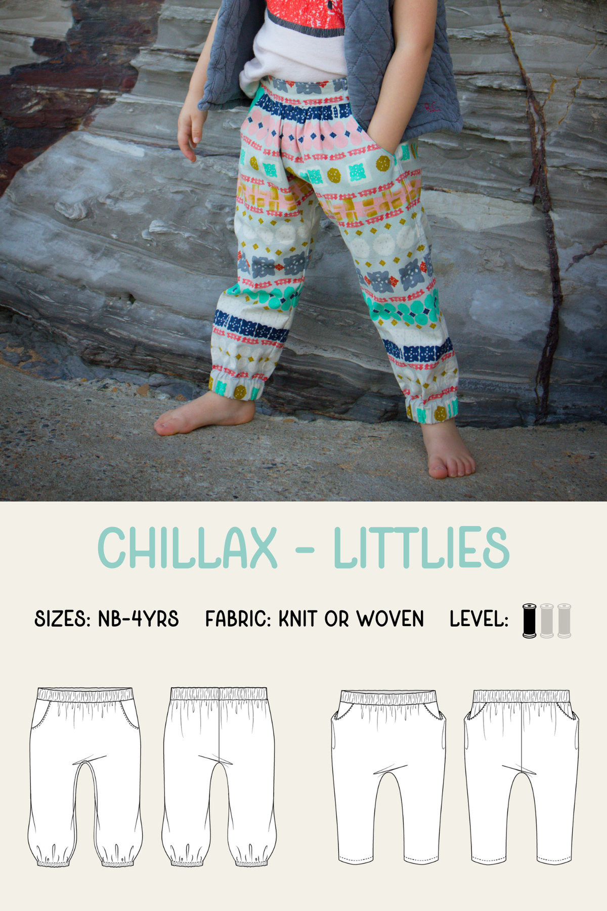 Tadah! Patterns - Chillax Pants Set - Littlies