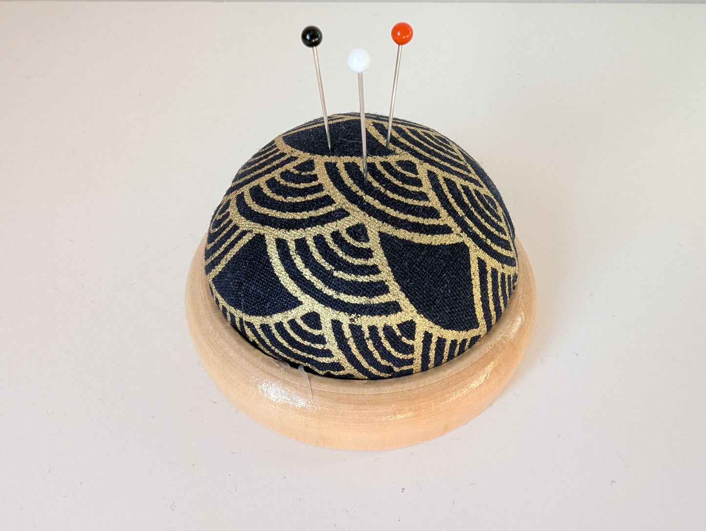 Sewing Gem - Wooden Based, Fabric pin Cushion