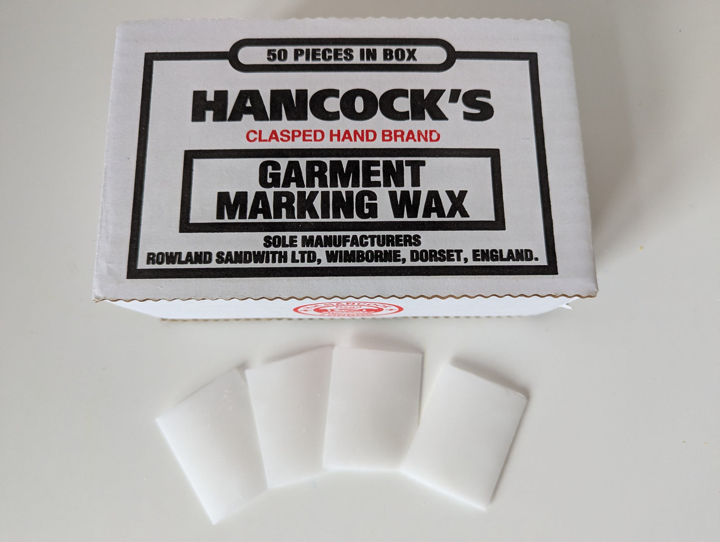 Hancock's - Garment Marking Wax - White, Natural, Yellow, Red and Blue