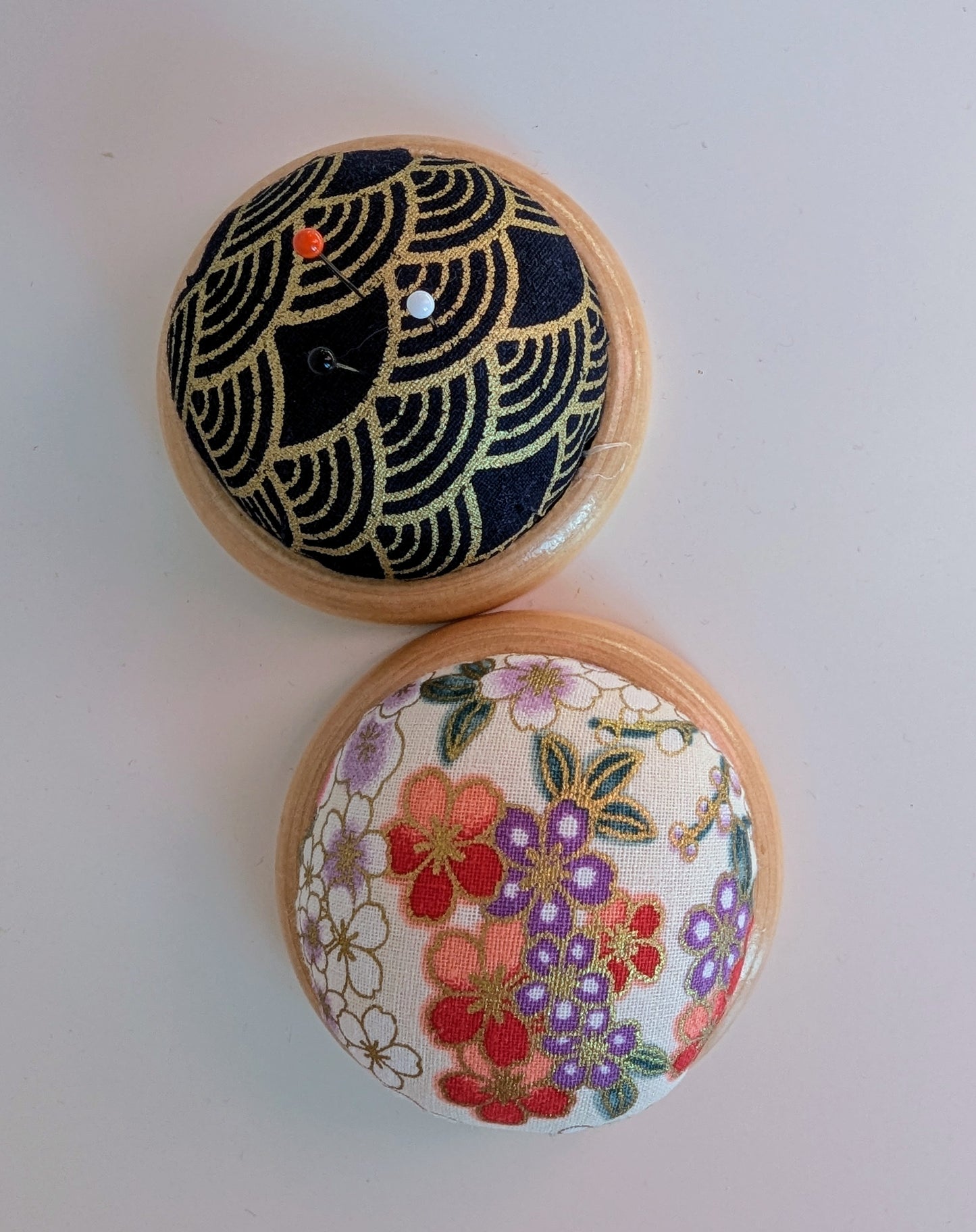 Sewing Gem - Wooden Based, Fabric pin Cushion