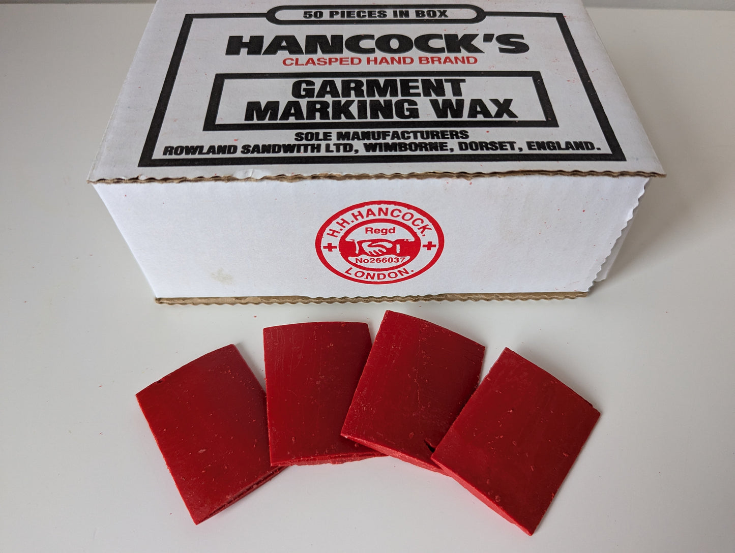 Hancock's - Garment Marking Wax - White, Natural, Yellow, Red and Blue