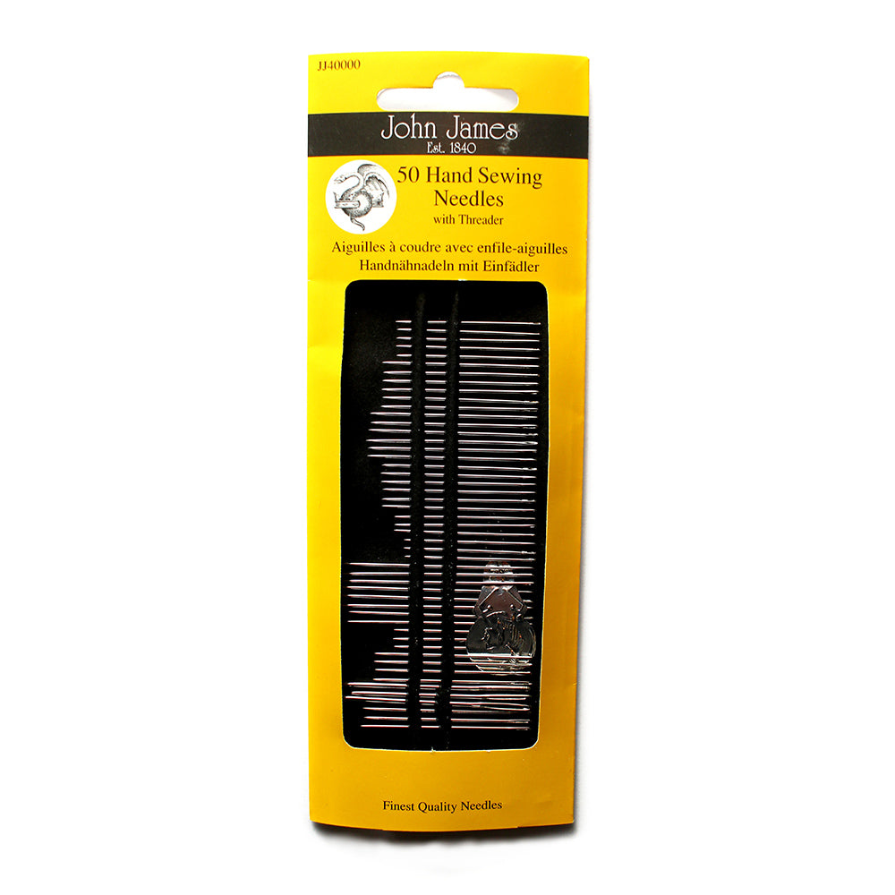 John James - 50 Hand Sewing Needles and Threader