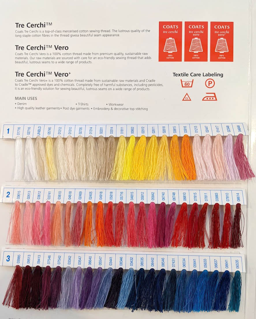 Coats Tre Cerchi Shade Card