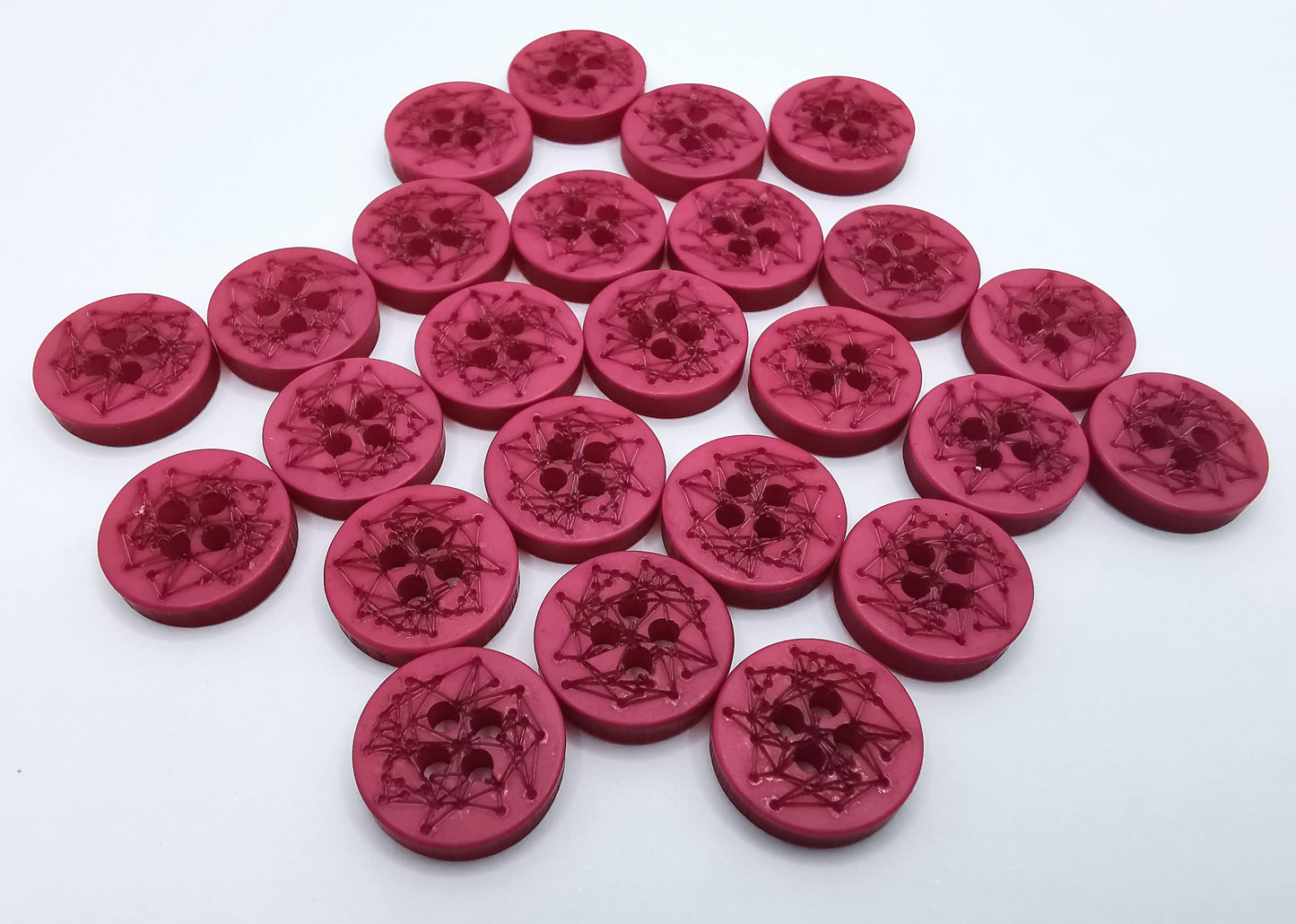 Sewing Gem - Acrylic Engraved Button - 4 HOLE - 12mm