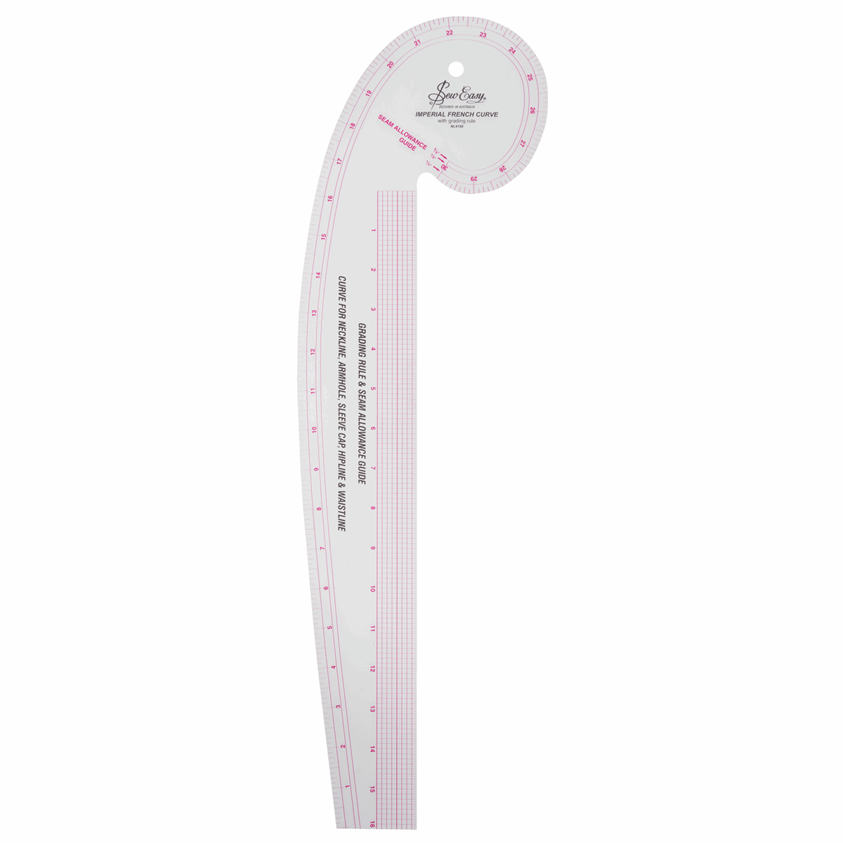 Sew Easy - French Curve and Grading Ruler - Metric / Imperial