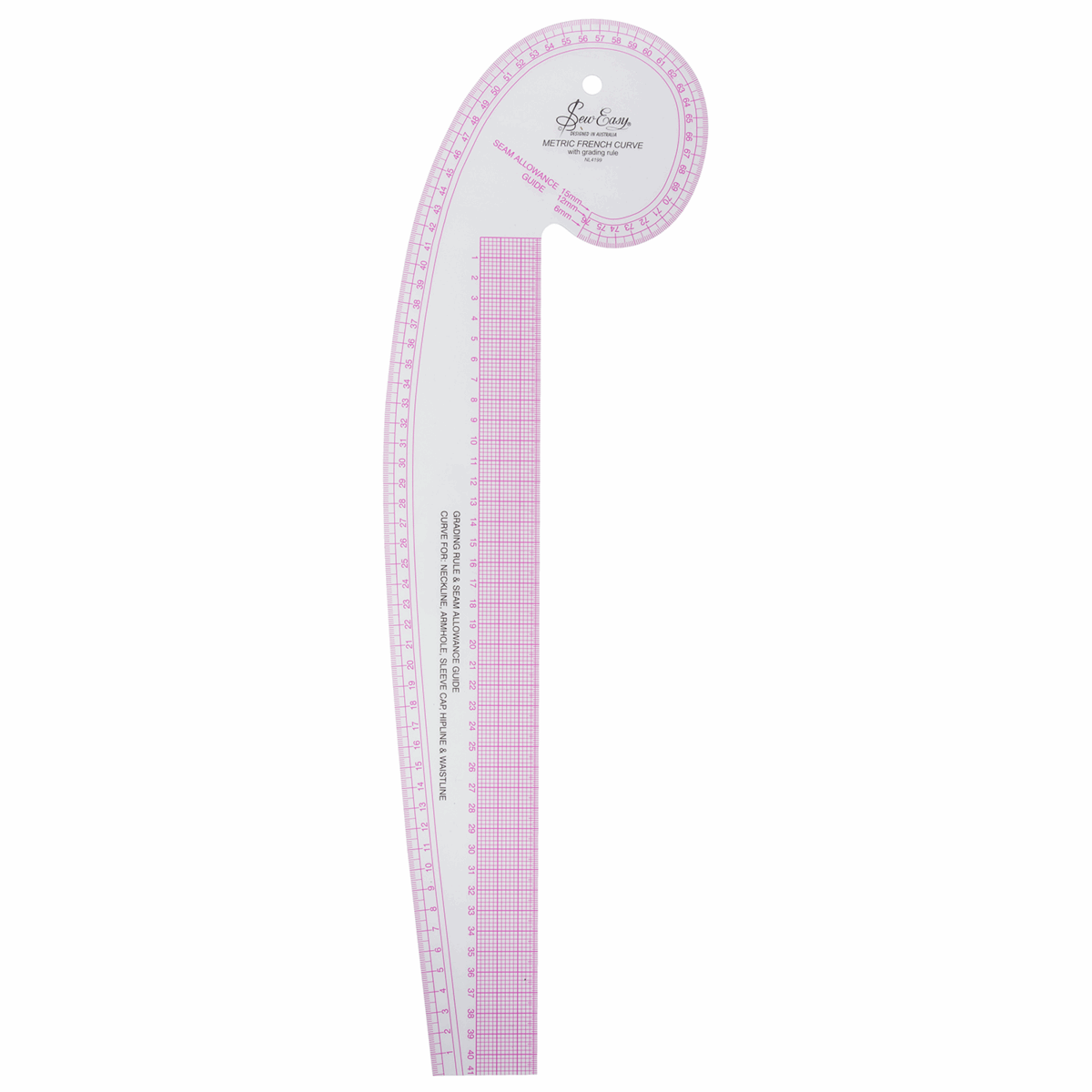 Sew Easy - French Curve and Grading Ruler - Metric / Imperial