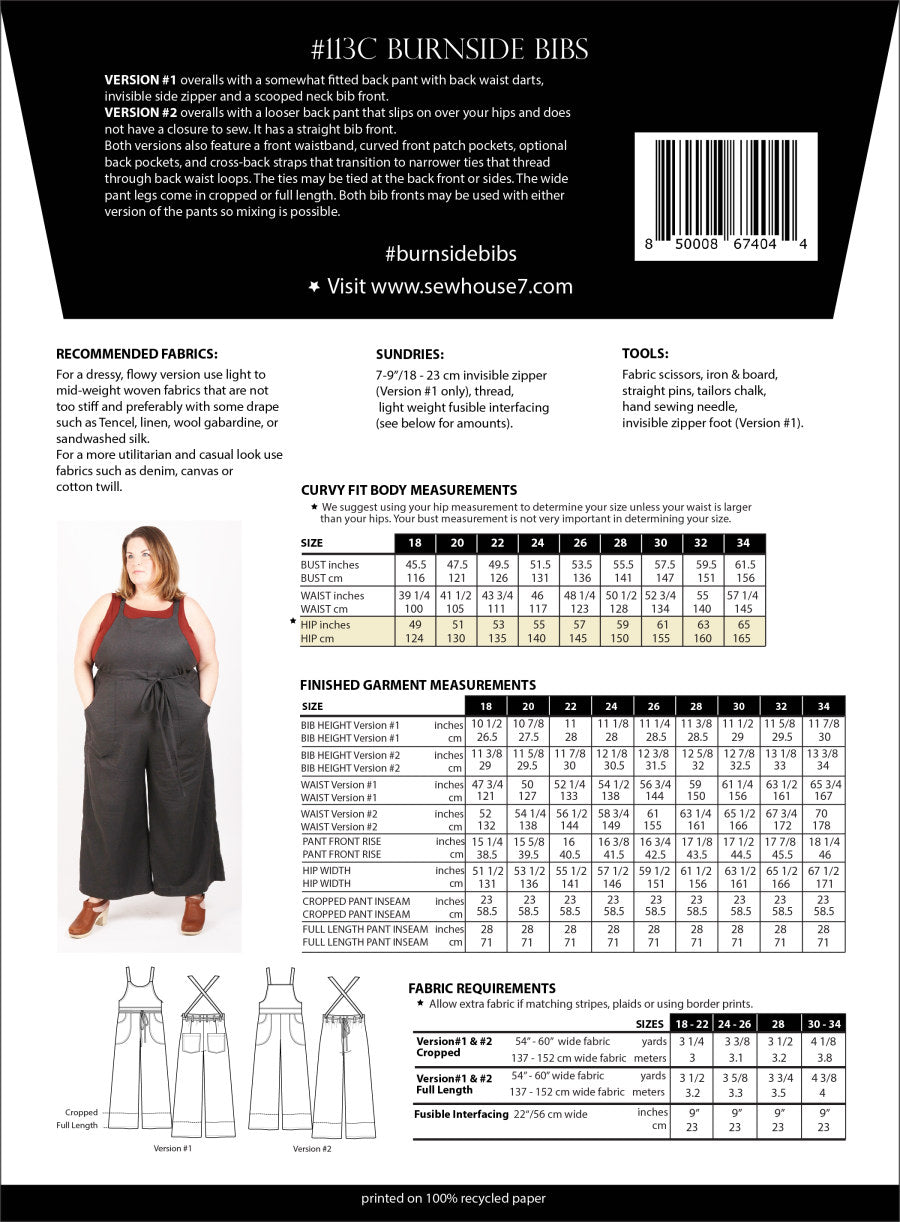 Sew House Seven - Burnside Bib