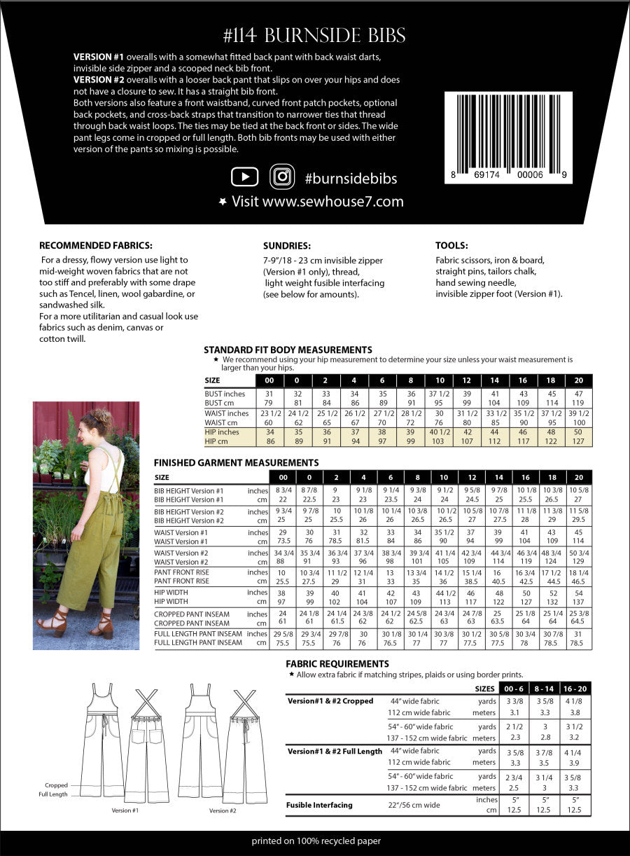 Sew House Seven - Burnside Bib