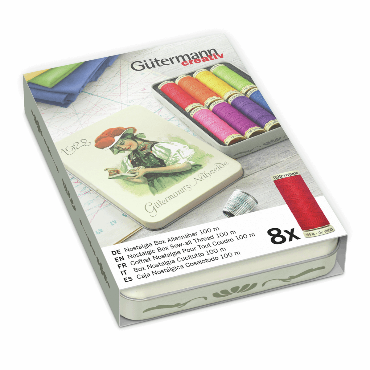 Gutermann - Nostalgic Box of Sew-All Thread - Bright