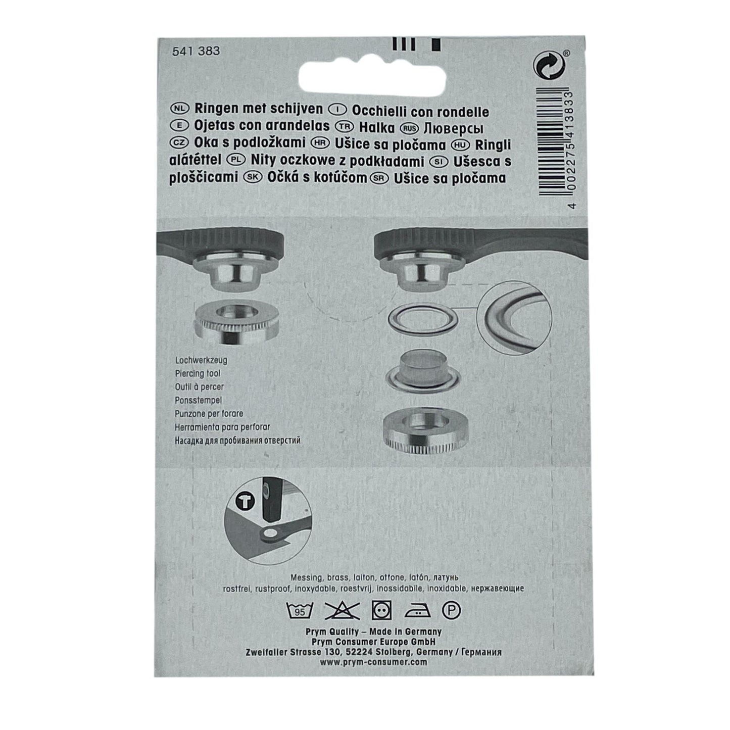 Prym - Eyelets with Washers - Silver