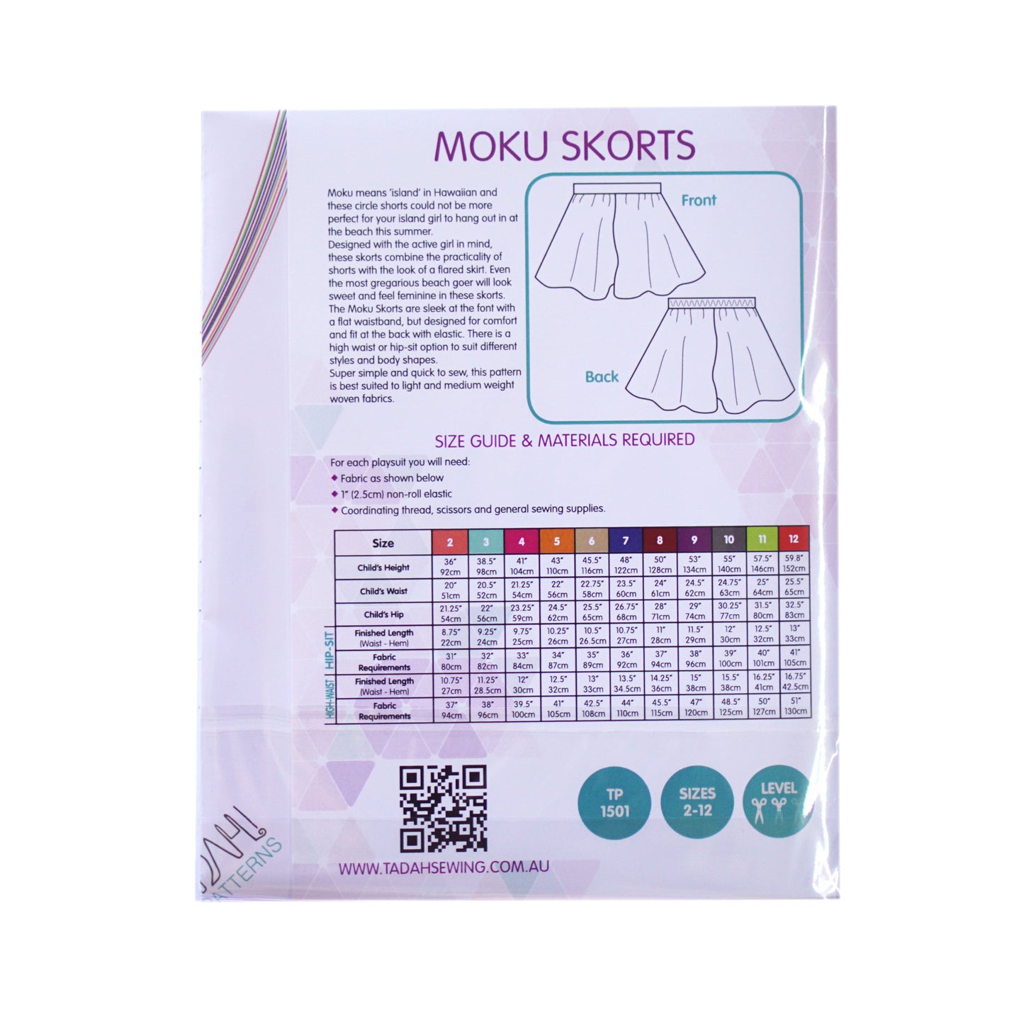Tadah! Patterns - Moku Skorts Pattern