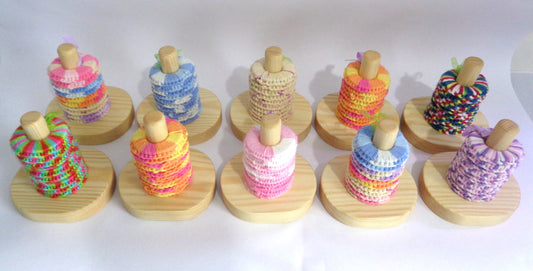 Sewing Gem - Handmade Pattern Weight Stand and Covered Weights