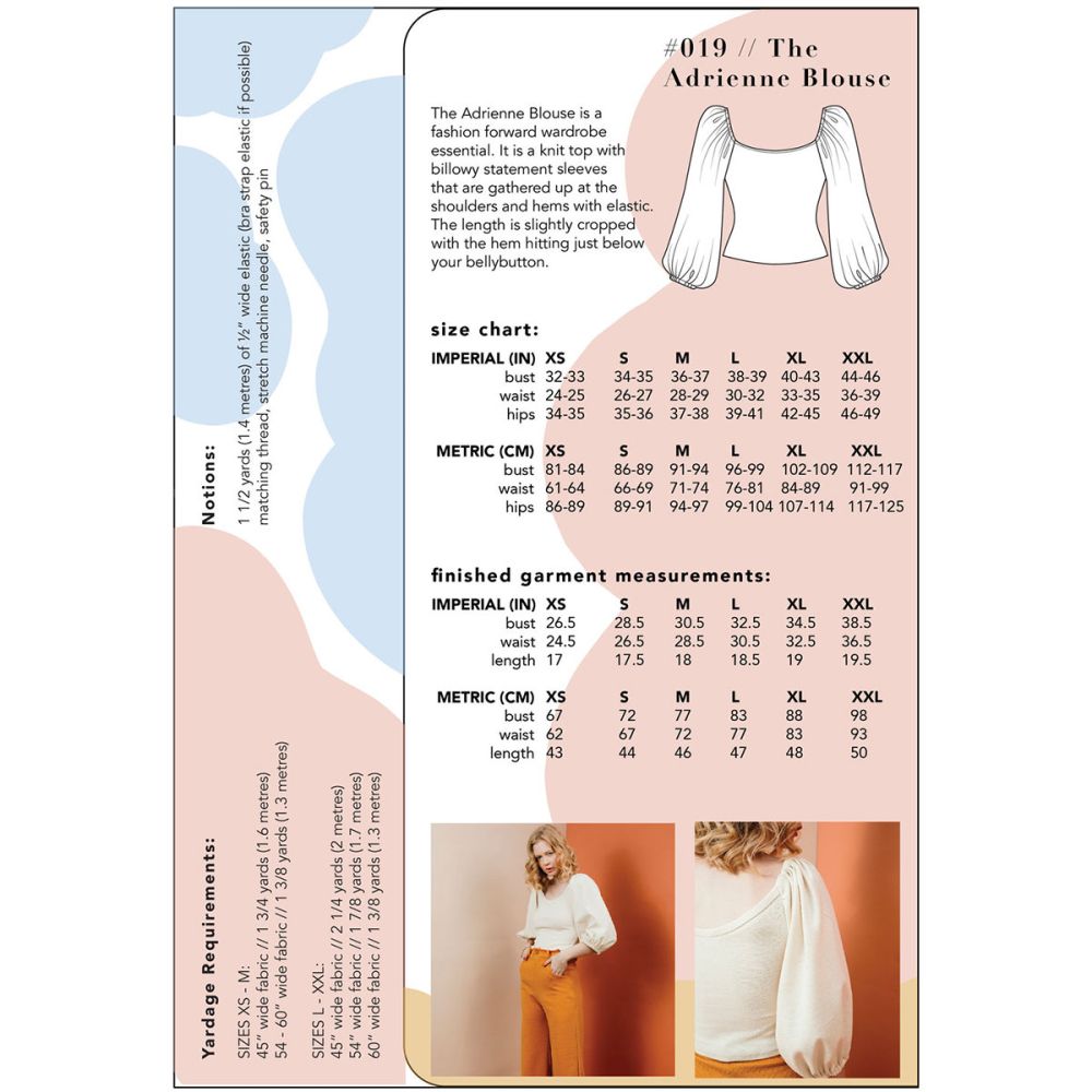 The Friday Pattern Company - Adrienne Blouse