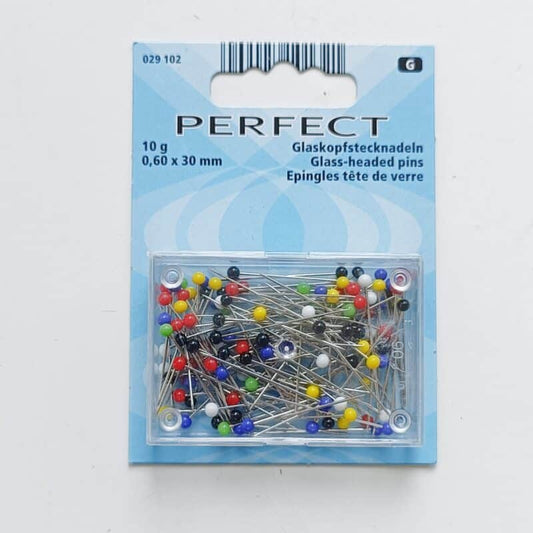 Glass Head Pins - 10g