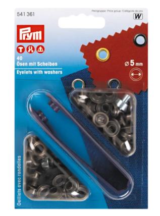 Prym  - Eyelets with Washers - Antique Brass