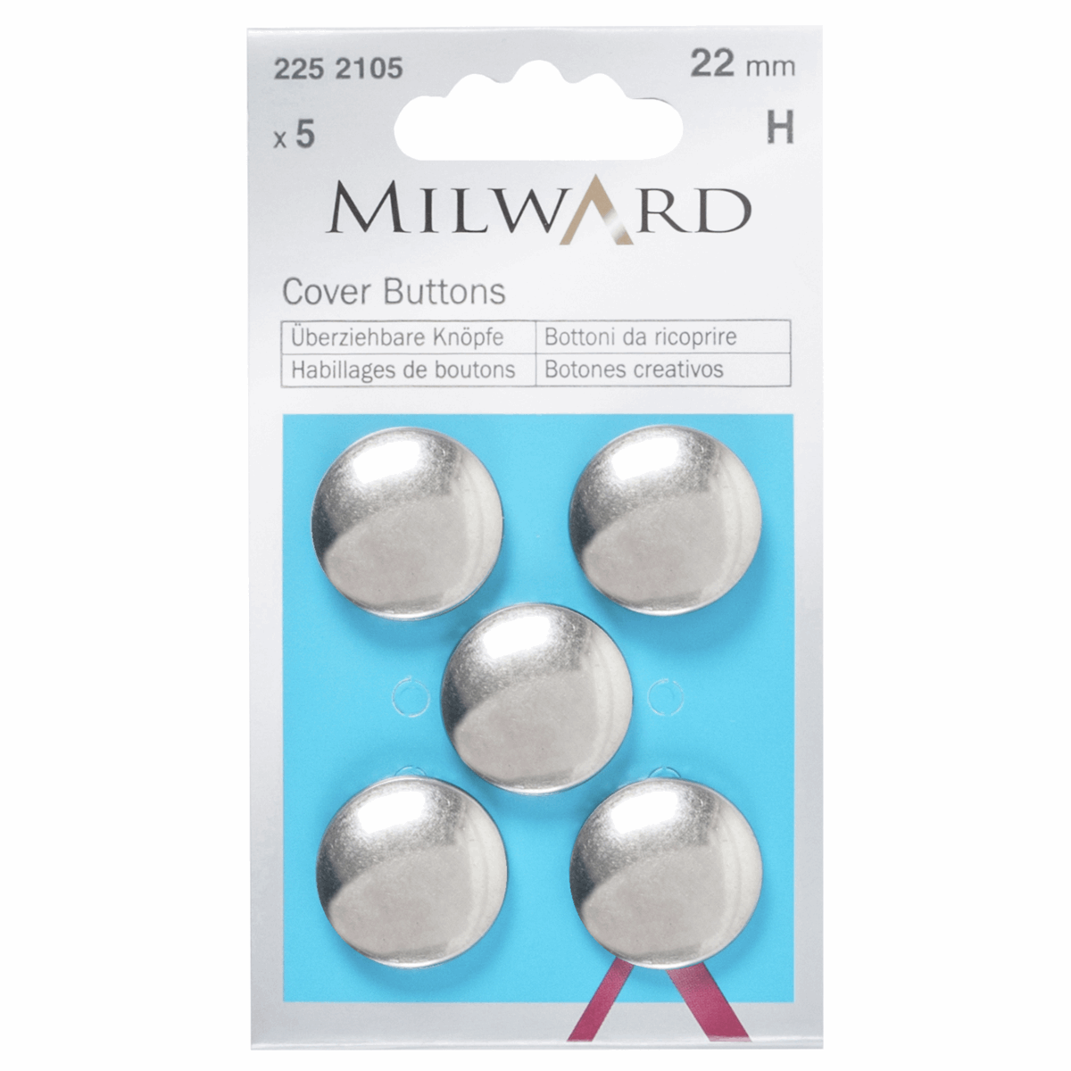 Milward - Self Covering Buttons - 22mm x 5