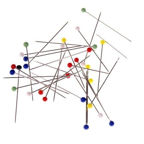 Glass Head Pins - 10g