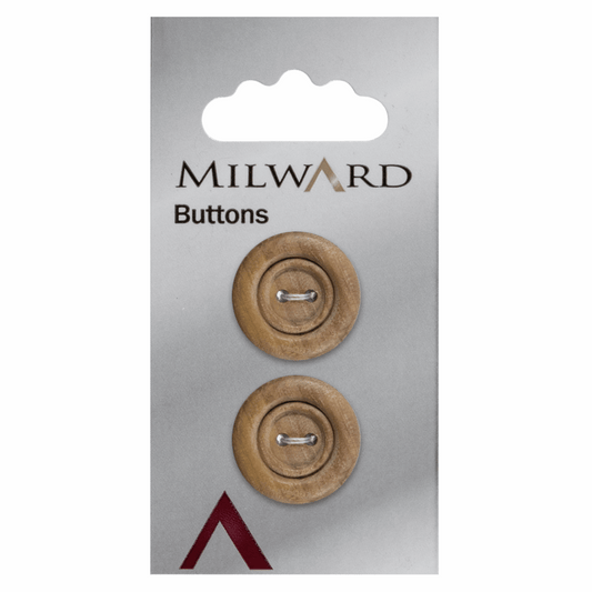 Milward - Wooden Buttons - 22mm - 2pack