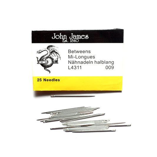 John James - Betweens/Quilting -  Envelope of  25 Hand Sewing Needles