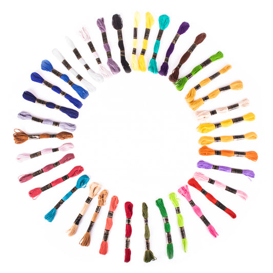 Trimits - Premium 36 Assorted Colours Embroidery Floss - Cotton