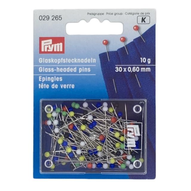 Prym - Glass Head Pins - Assorted Colours - 10g