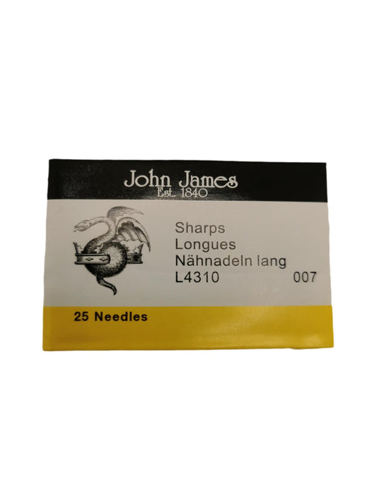 John James - Sharps - Envelope of 25 Hand Sewing Needles