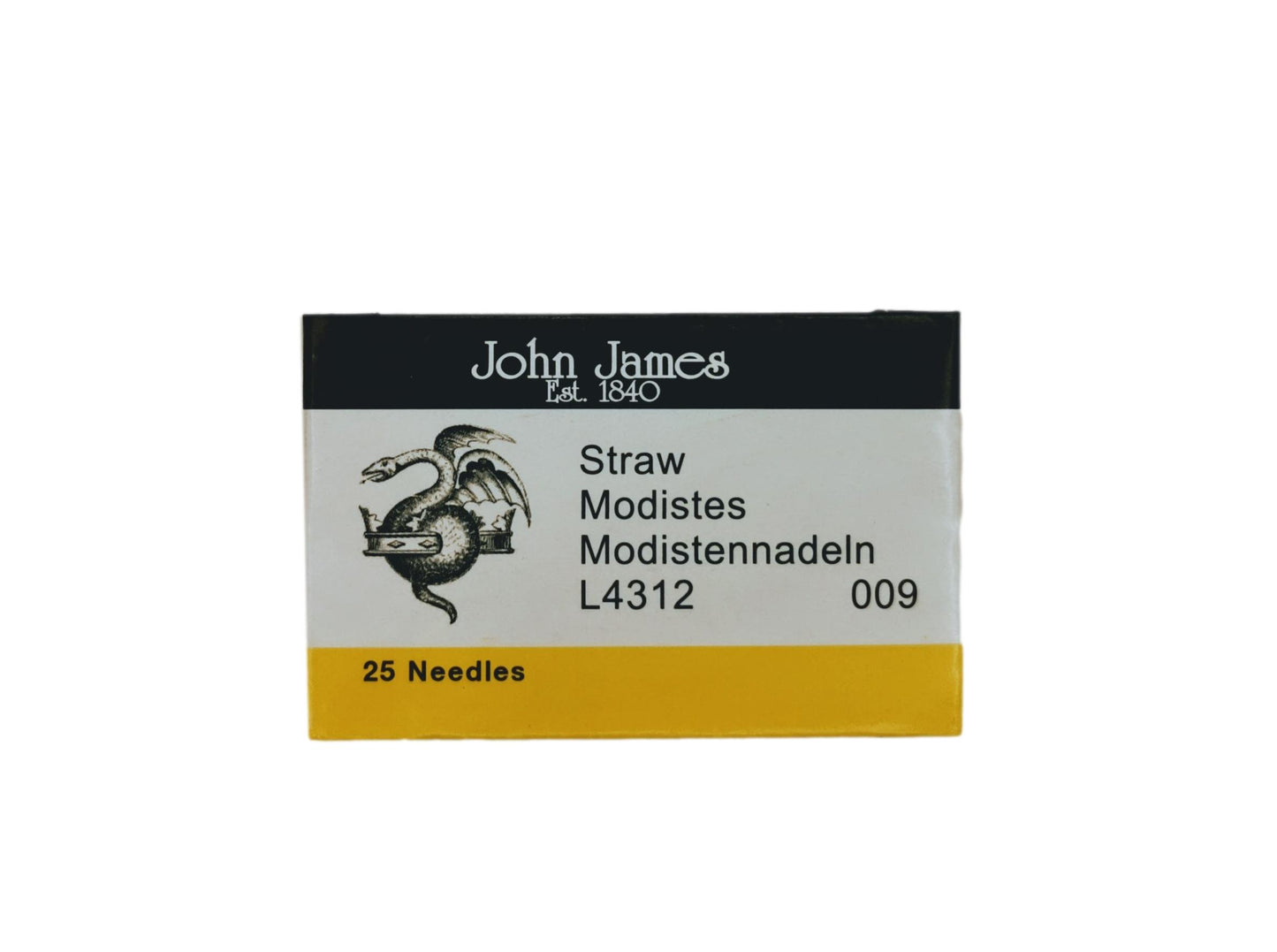 John James - Milliners/Straw - Envelope of 25 Hand Sewing Needles