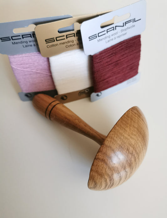 Sewing Gem  -  Handmade Oak Mushroom Darner