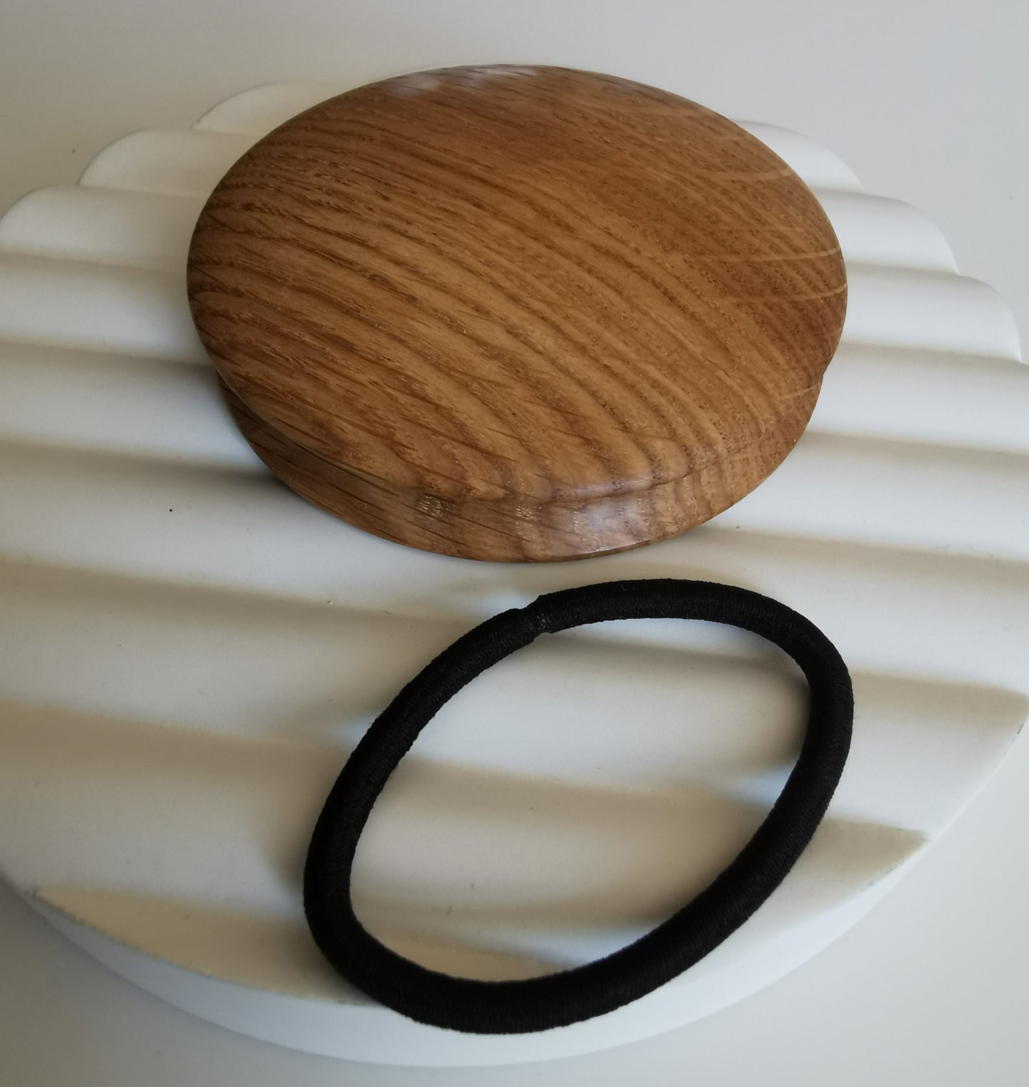 Sewing Gem  -  Handmade Oak Flat Darner with Recess