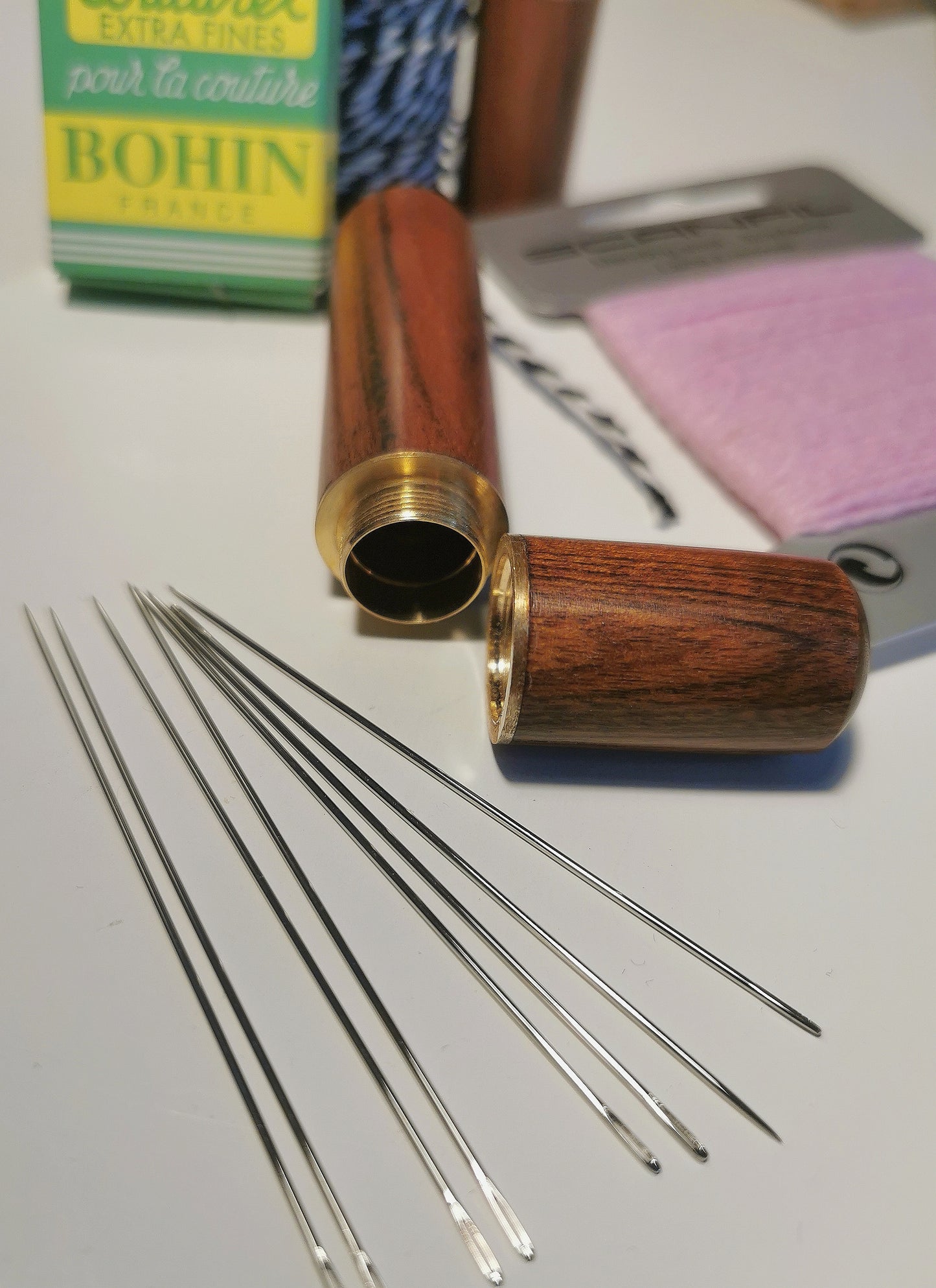 Sewing Gem - Wooden Needle Holder