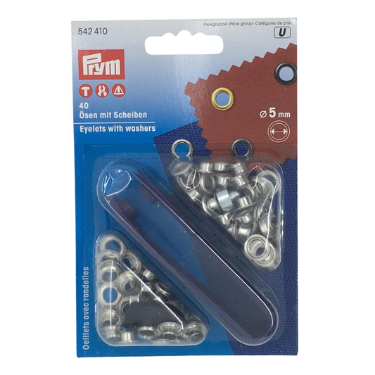 Prym  - Eyelets with Washers - Silver