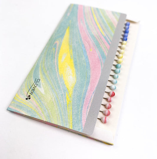 Clover - Marbled Glass Head Pins