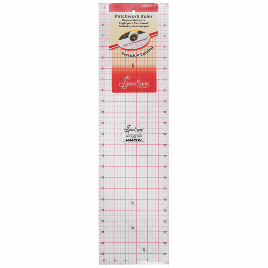 Sew Easy - Grid Ruler Imperial -  24" x 6.5"