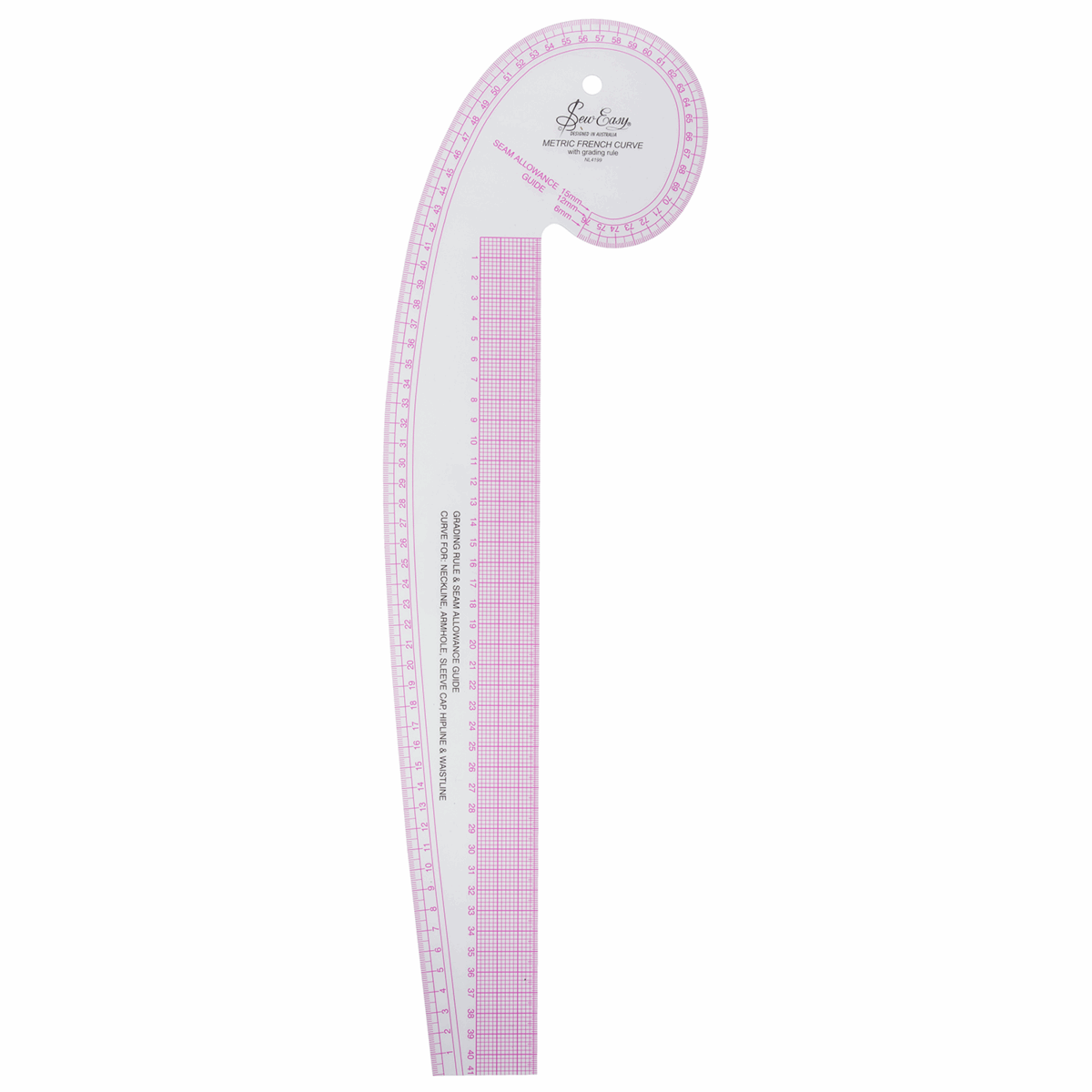 Sew Easy - French Curve and Grading Ruler -  Metric / Imperial