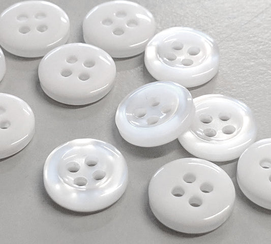 Sewing Gem - 4 hole Shirt Buttons - 9mm / 11mm