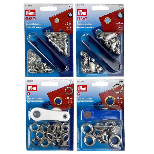 Prym  - Eyelets with Washers - Silver