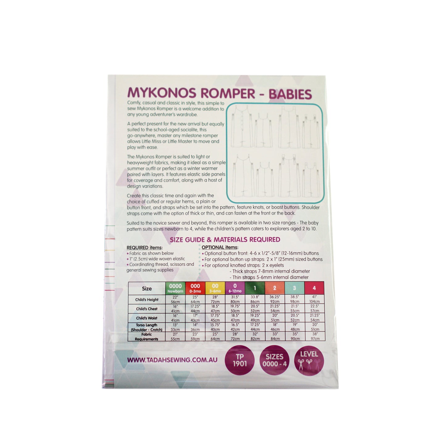 Tadah! Patterns - Mykonos Romper - Babies