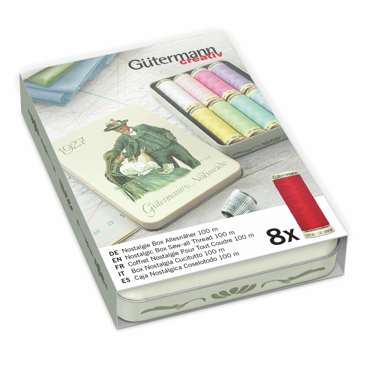 Gutermann - Nostalgic Box of Sew-All Thread - Pastel
