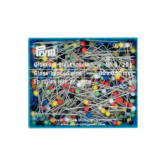 Prym - Glass Head Pins - Assorted Colours - 20g